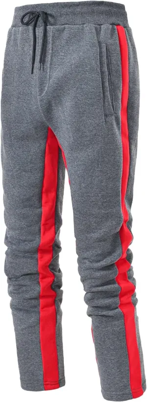 Mens Sweatpants with Pockets Cotton Linen Cargo Pants for Men Casual Joggers Athletic Pants Loose Fit Hiking Trousers