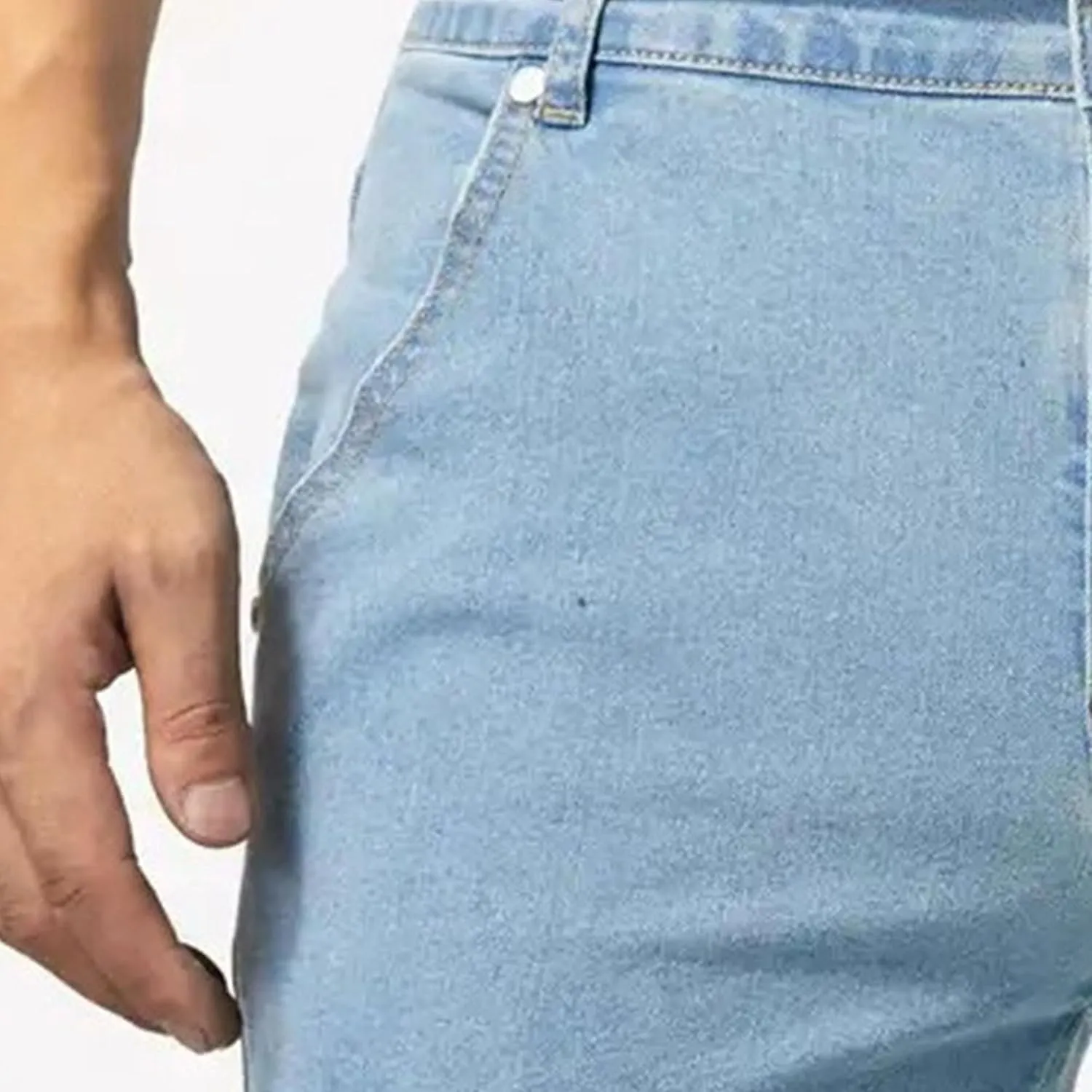 Men's Tapered Leg Cargo Jogger Jeans Slim Fit Stretch Skinny Biker Jeans Casual Fashion Hip Hop Denim Pants