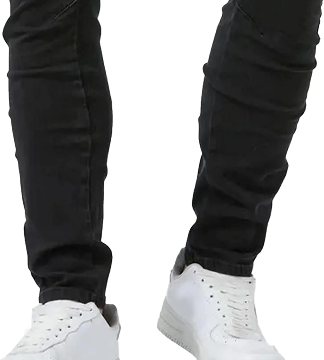 Men's Tapered Leg Cargo Jogger Jeans Slim Fit Stretch Skinny Biker Jeans Casual Fashion Hip Hop Denim Pants