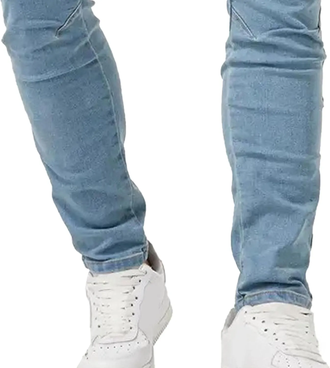 Men's Tapered Leg Cargo Jogger Jeans Slim Fit Stretch Skinny Biker Jeans Casual Fashion Hip Hop Denim Pants