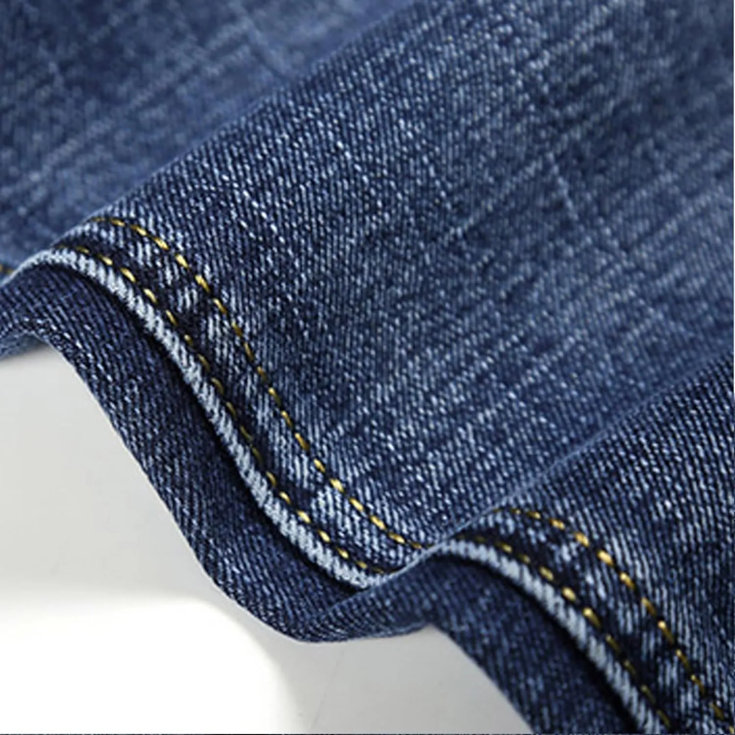 Men's Wild Denim Jeans Pants, Vintage Washed Slim Fit Jeans, Stretch Skinny Daily Work Pants, Trend Trousers for Men
