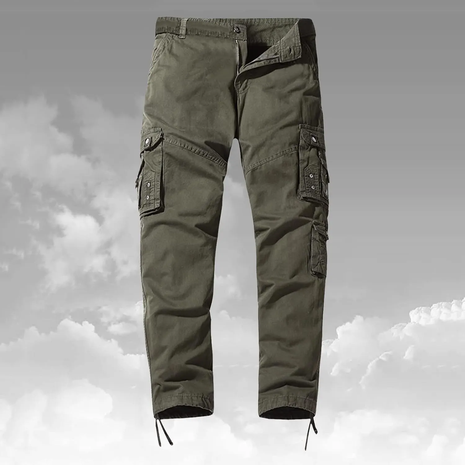 Mens Workout Cargo Sweatpants Athletic Cargo Sports Pants Sweats Casual Straight-Leg Trousers Men's Cargo Sweatpants