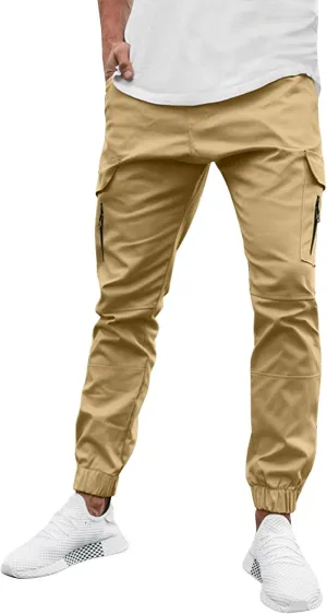 Mens Workout Cargo Sweatpants Fit Casual Trousers Mens Lightweight Running Gym Jogger Pants Men's Workout Sweatpants
