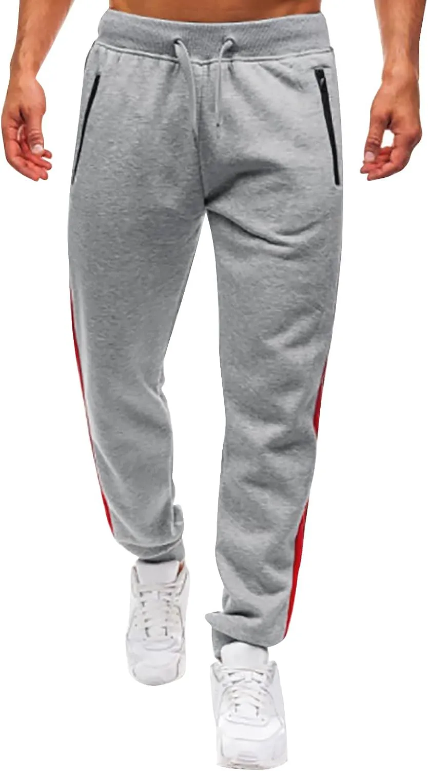 Mens Workout Cargo Sweatpants Stretch Elastic Waist Jogger Trouser Men's Joggers Freeballer Track Pants Men's Active