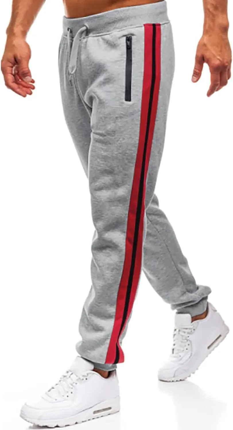 Mens Workout Cargo Sweatpants Stretch Elastic Waist Jogger Trouser Men's Joggers Freeballer Track Pants Men's Active