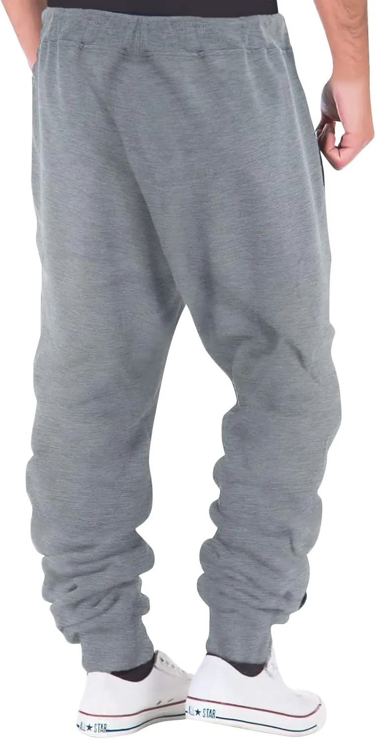 Mens Workout Cargo Sweatpants Stretch Elastic Waist Jogger Trouser Men's Joggers Freeballer Track Pants Men's Active