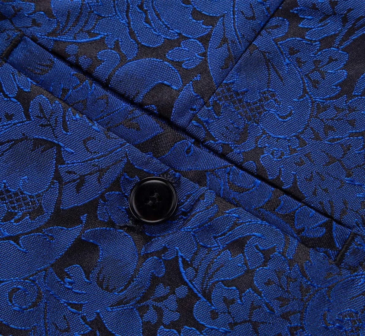MOGU Mens Tuxedo Suit Pants for Wedding Party Jacquard Floral Design