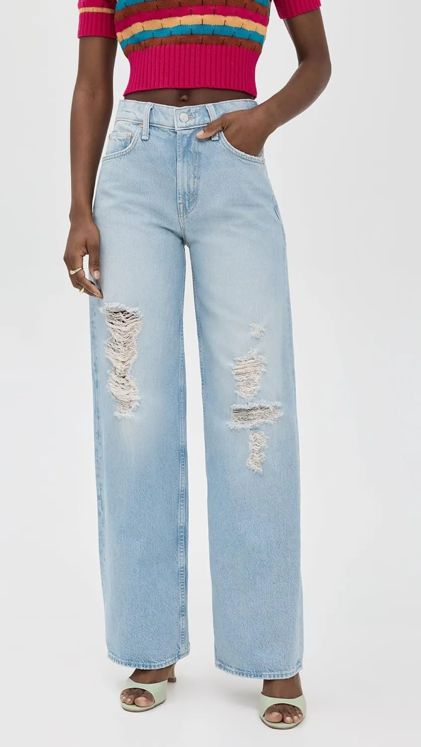 MOTHER Women's The Spinner Zip Sneak Jeans
