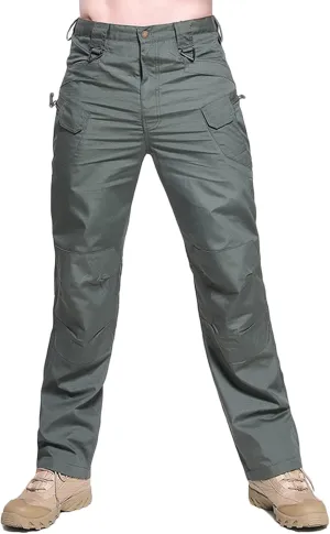 Muscularfit Cargo Pants Men Camouflage Buckle Zipper Straight Tooling Trousers Multi Pockets Causal Cotton Outdoor Sweatpant