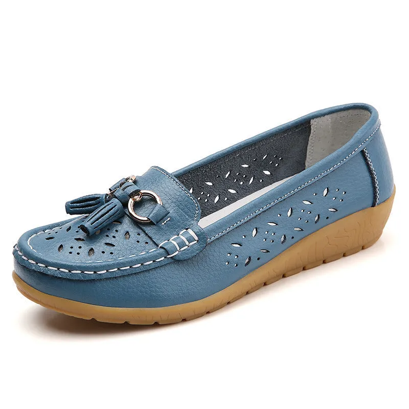 Nanccy Summer Hollow Out New Leather Shoes