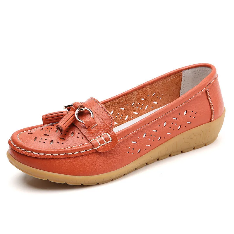 Nanccy Summer Hollow Out New Leather Shoes