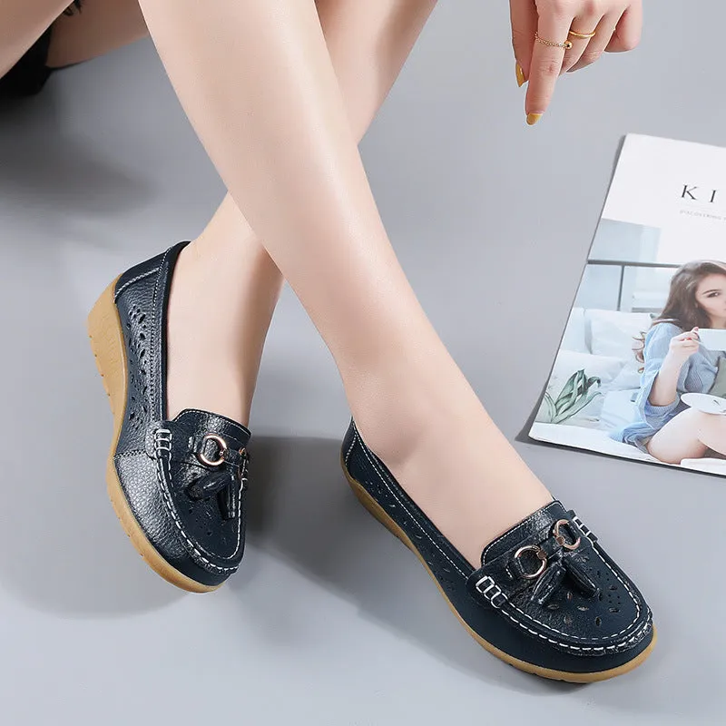 Nanccy Summer Hollow Out New Leather Shoes