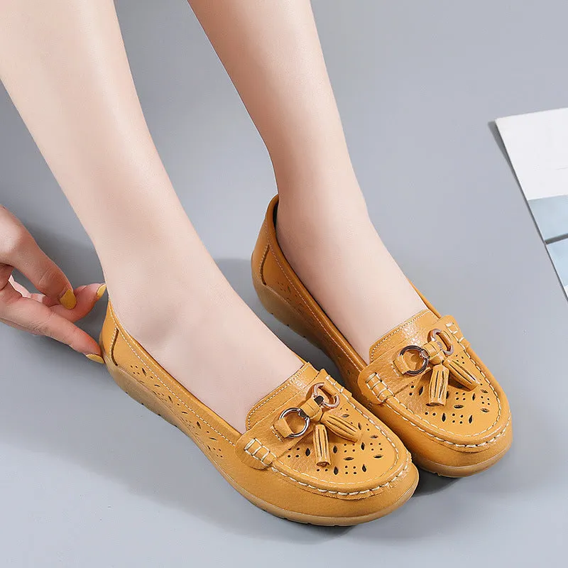 Nanccy Summer Hollow Out New Leather Shoes
