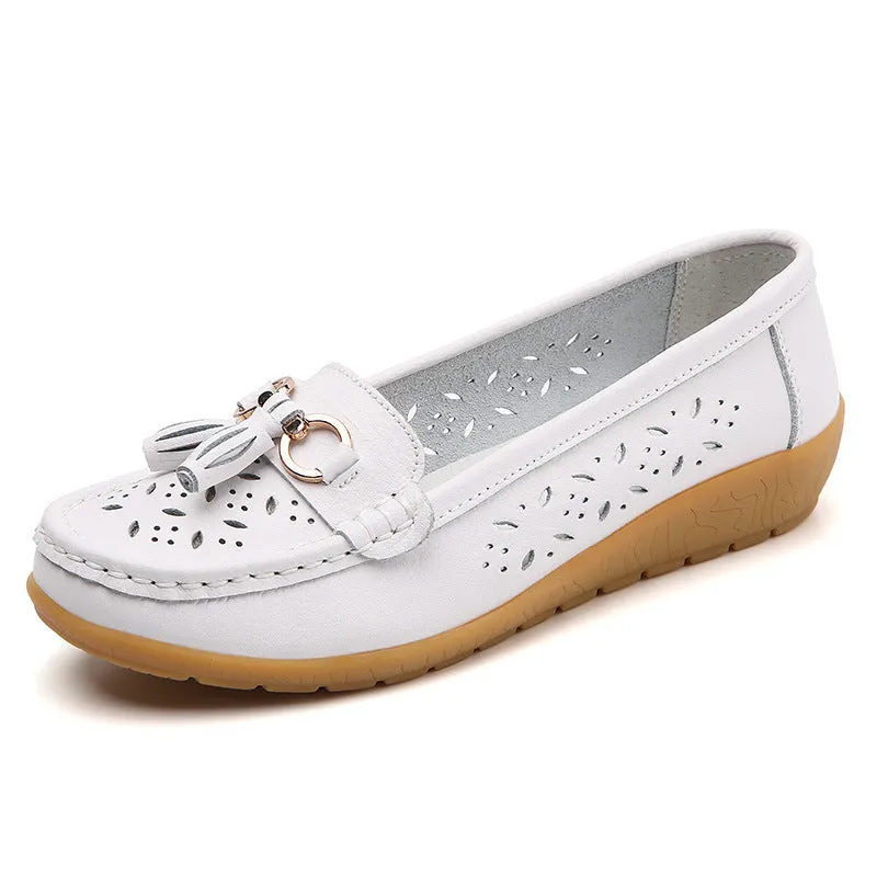 Nanccy Summer Hollow Out New Leather Shoes