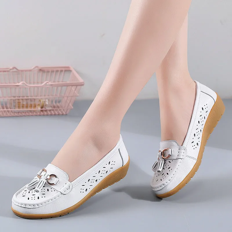 Nanccy Summer Hollow Out New Leather Shoes