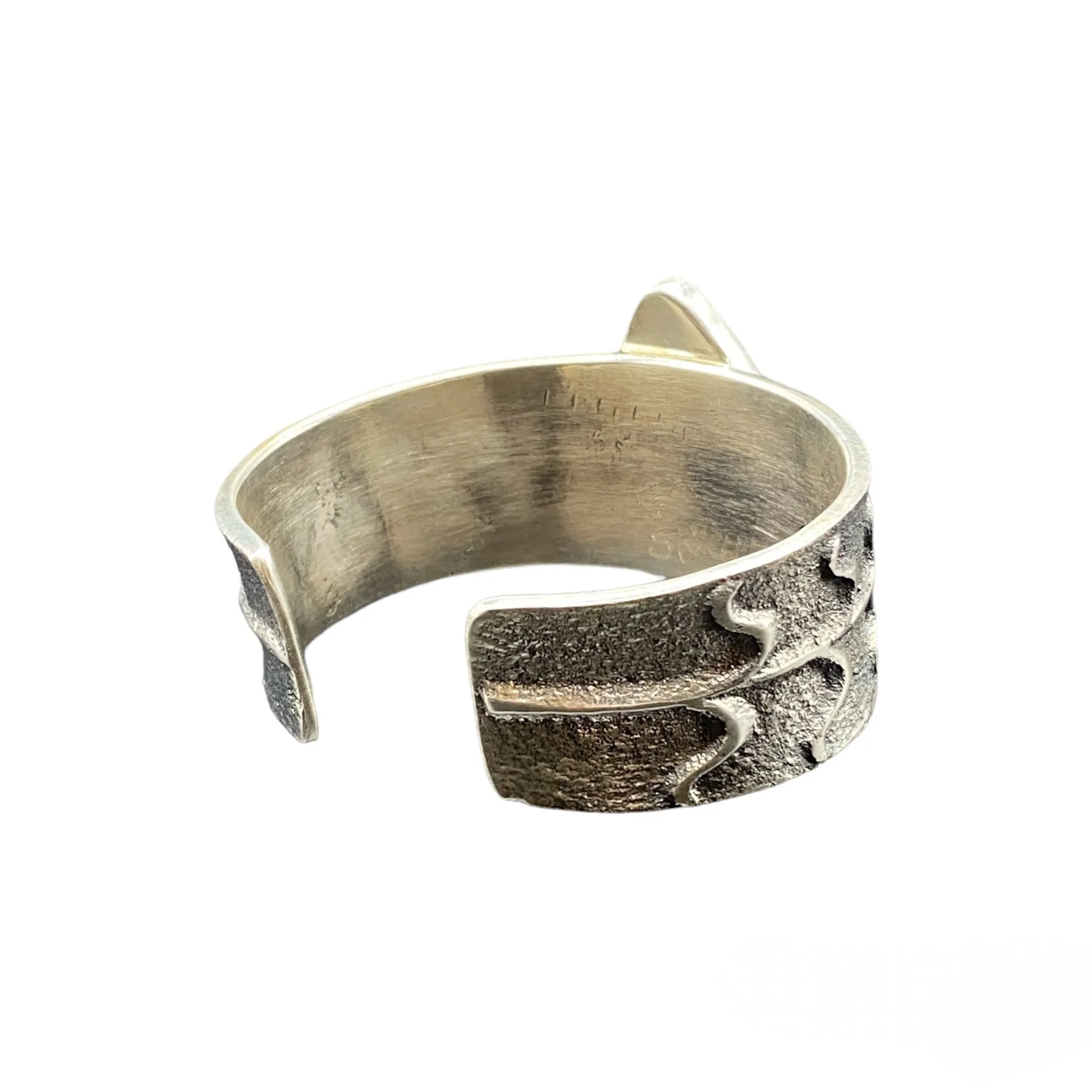 Navajo Silver Tyrone Turquoise Tufa Cast Cuff