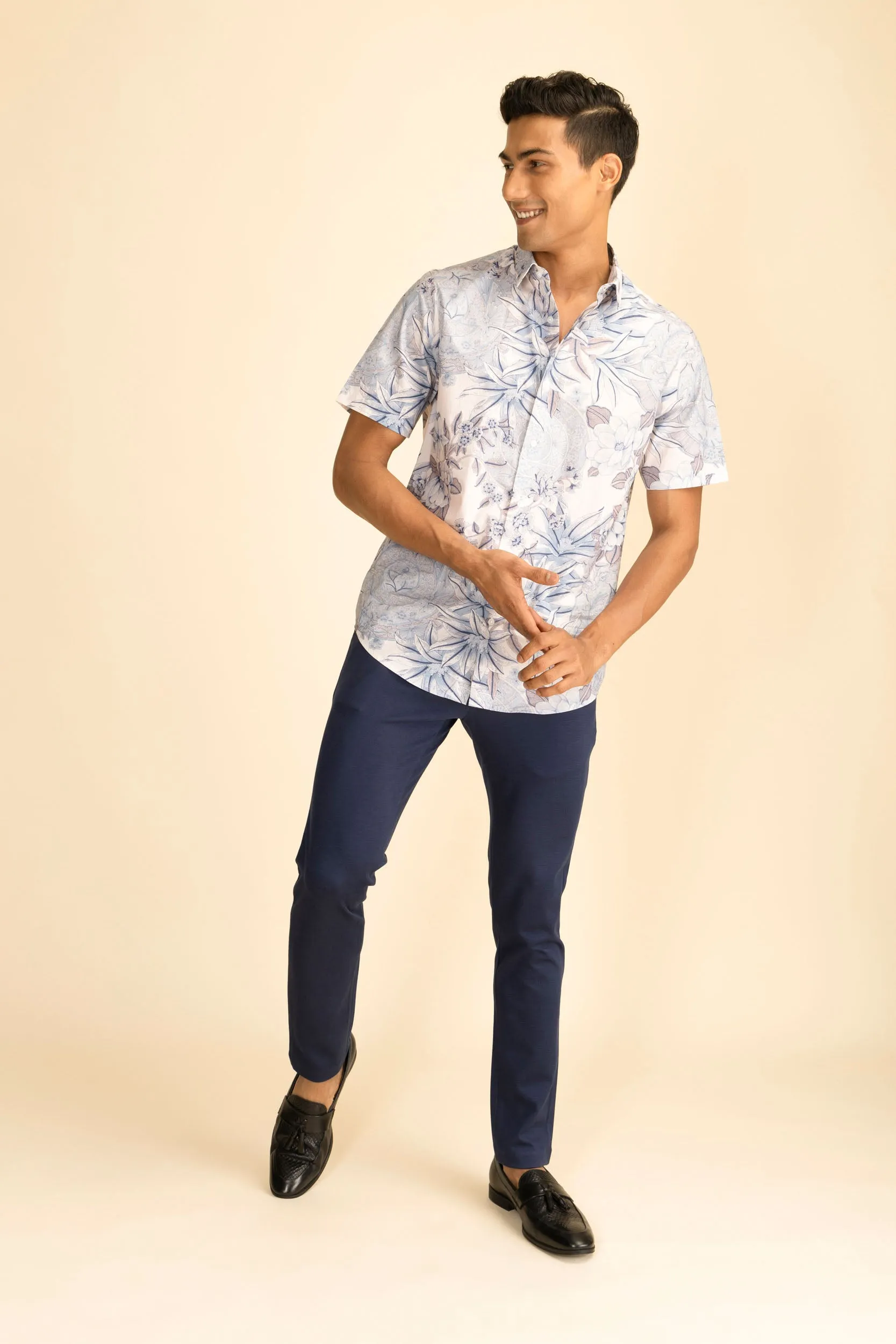 Navy 4 Way Stretch Port Pants