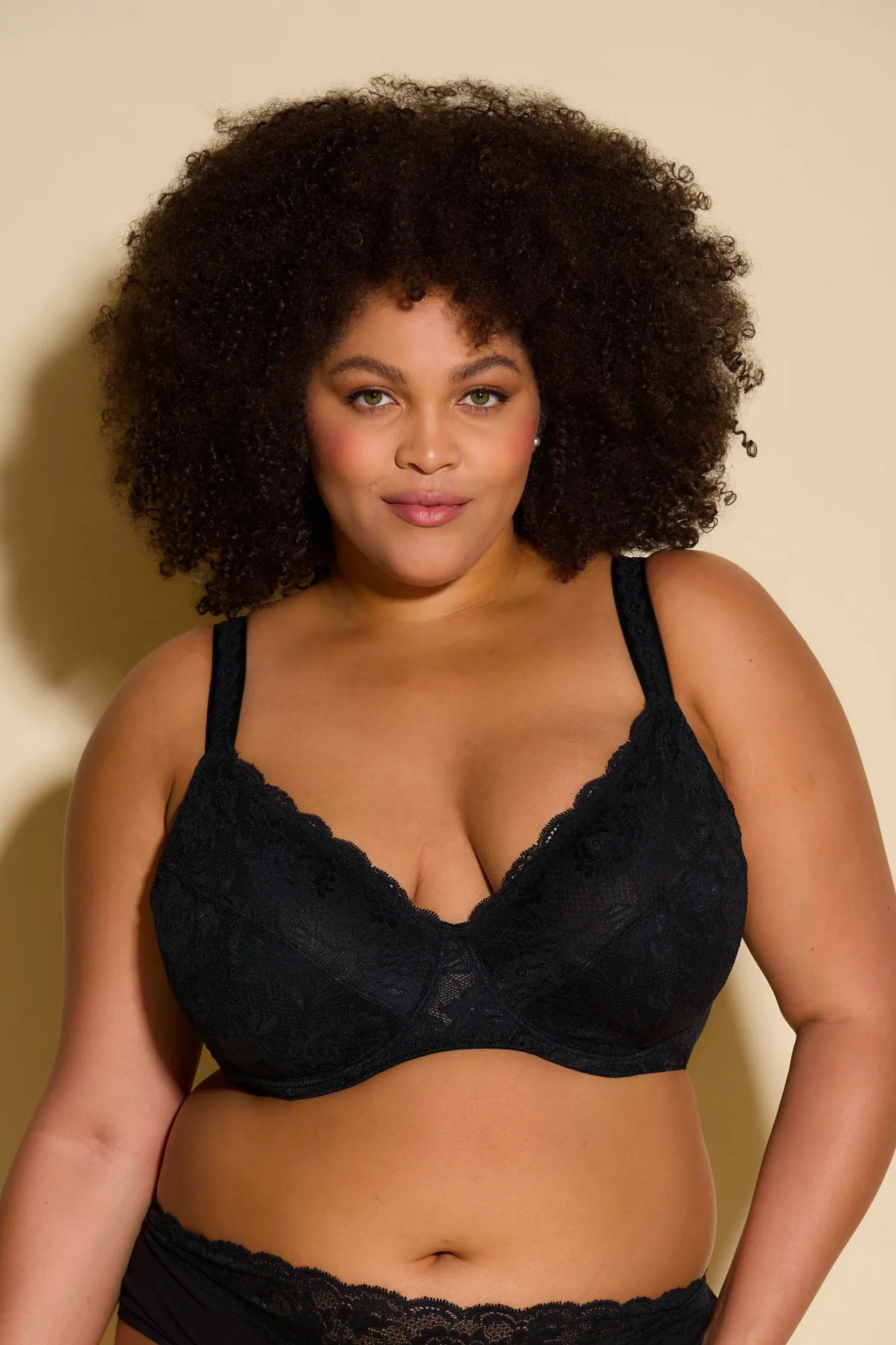 Never Say Never Side Support Bra Black