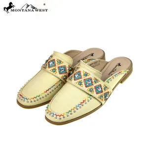 NFF-S007  Montana West Embroidered Collection Mule Slide