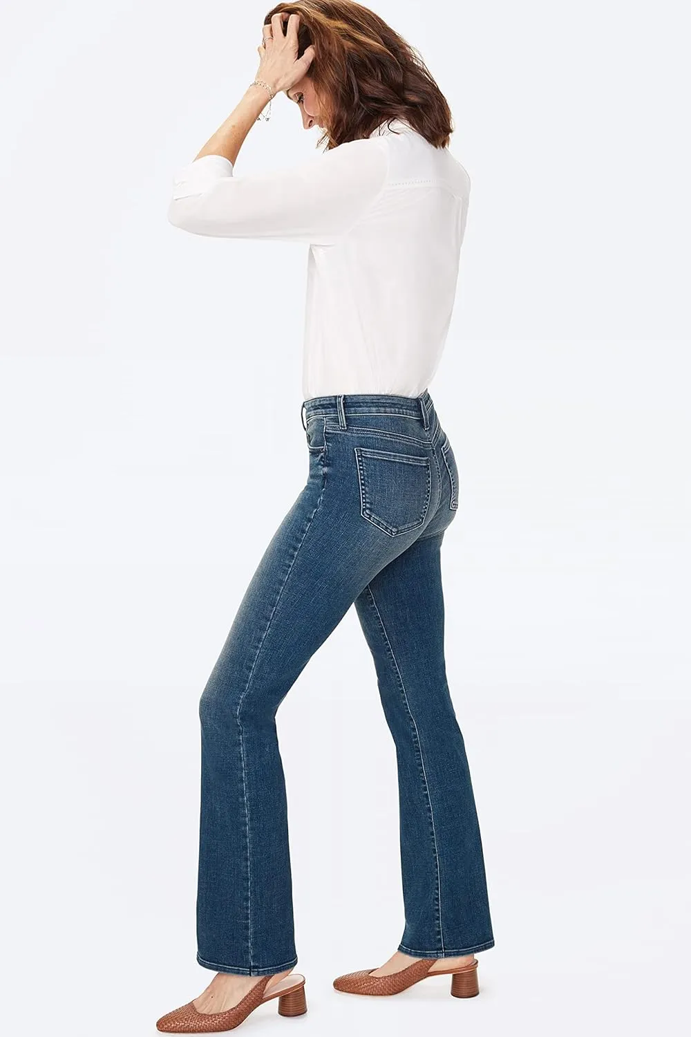NYDJ Womens Barbara Bootcut Fit Denim Jeans