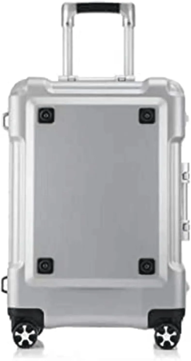 Portable Suitcase Expandable Suitcases Thick Double-Wheel Luggage Large-Capacity Hard Shell Suitcases with Wheels Lightweight Carry On Luggage Smooth to use (Silver 24in)