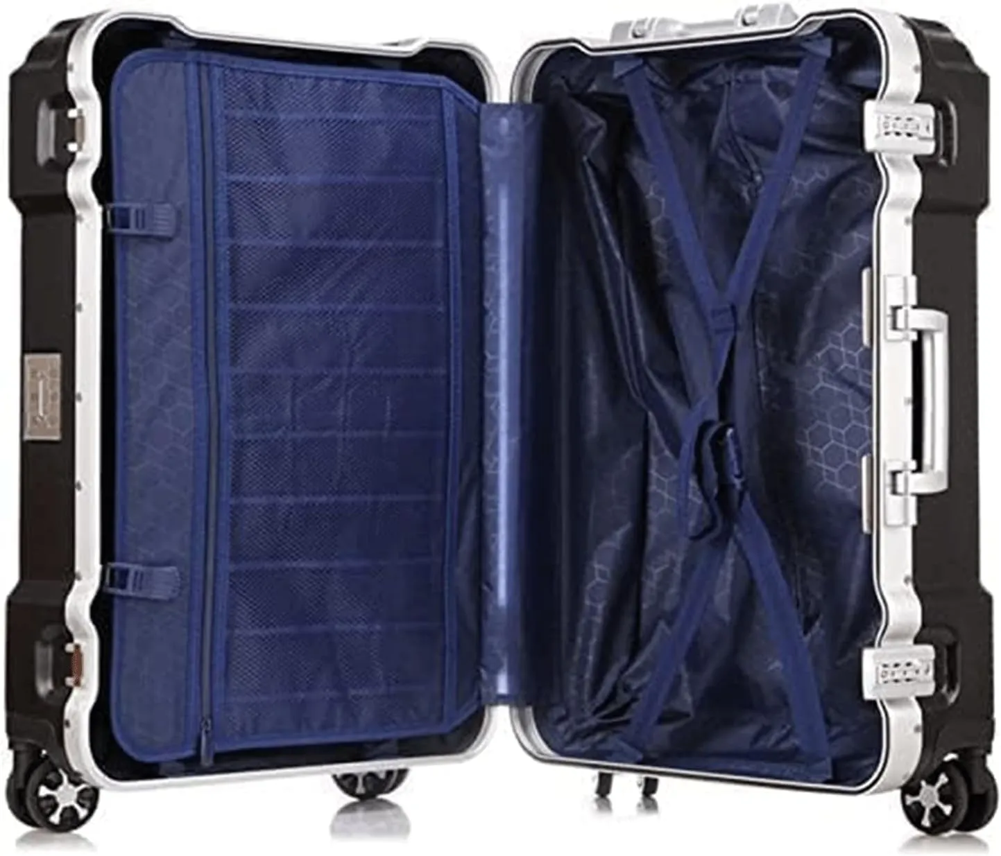 Portable Suitcase Expandable Suitcases Thick Double-Wheel Luggage Large-Capacity Hard Shell Suitcases with Wheels Lightweight Carry On Luggage Smooth to use (White 24in)