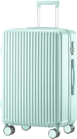 Portable Suitcase Large Capacity Carry On Luggage Pc Hard Shell Suitcases With Wheels Wet And Dry Separation Pocket Lightweight Luggage Smooth to use (Skyblue 20inch)