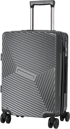Portable Suitcase Portable Suitcases Aluminum Frame Luggage With Spinner Wheels Carry On Luggage Drop-resistant Safety Tsa Locking Suitcase Smooth to use (Gray 26 in)