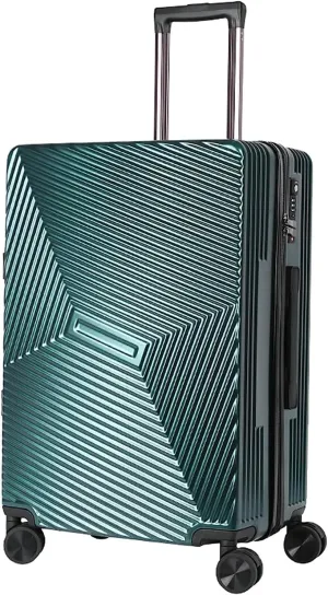 Portable Suitcase Portable Suitcases Aluminum Frame Luggage With Spinner Wheels Carry On Luggage Drop-resistant Safety Tsa Locking Suitcase Smooth to use (Green 26 in)