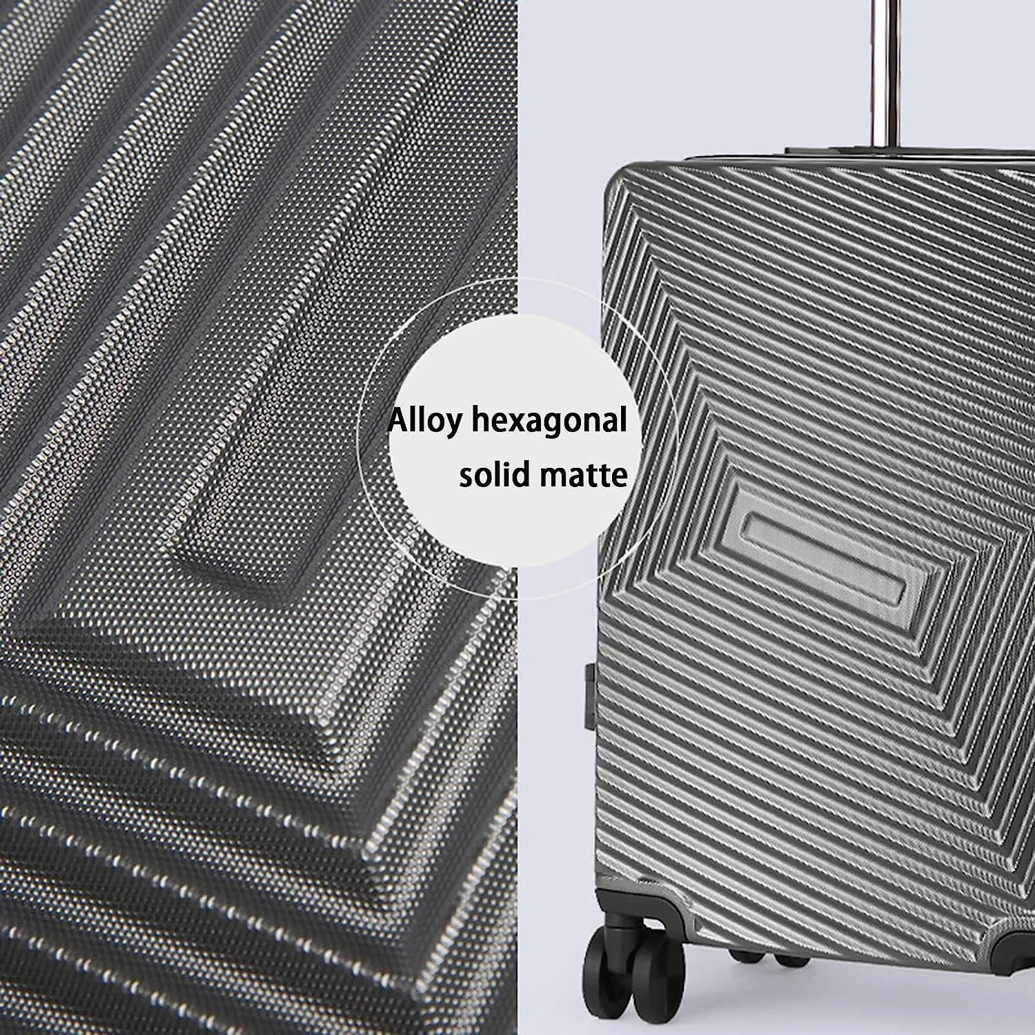 Portable Suitcase Portable Suitcases Aluminum Frame Luggage With Spinner Wheels Carry On Luggage Drop-resistant Safety Tsa Locking Suitcase Smooth to use (White 26 in)