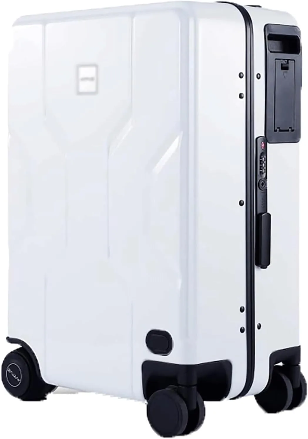 Portable Suitcase Smart Electric Suitcases Automatically Follow Luggage and Can Charge Mobile Phone App Control Carry On Luggage (Porcelain White)