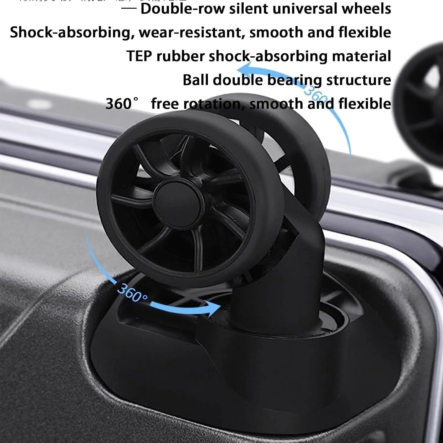 Portable Suitcase Suitcases with Spinner Wheels Carry On Luggage Dual USB Charging Ports Aluminum Frame Suitcase Large Capacity Luggage (Dark Blue 20 in)