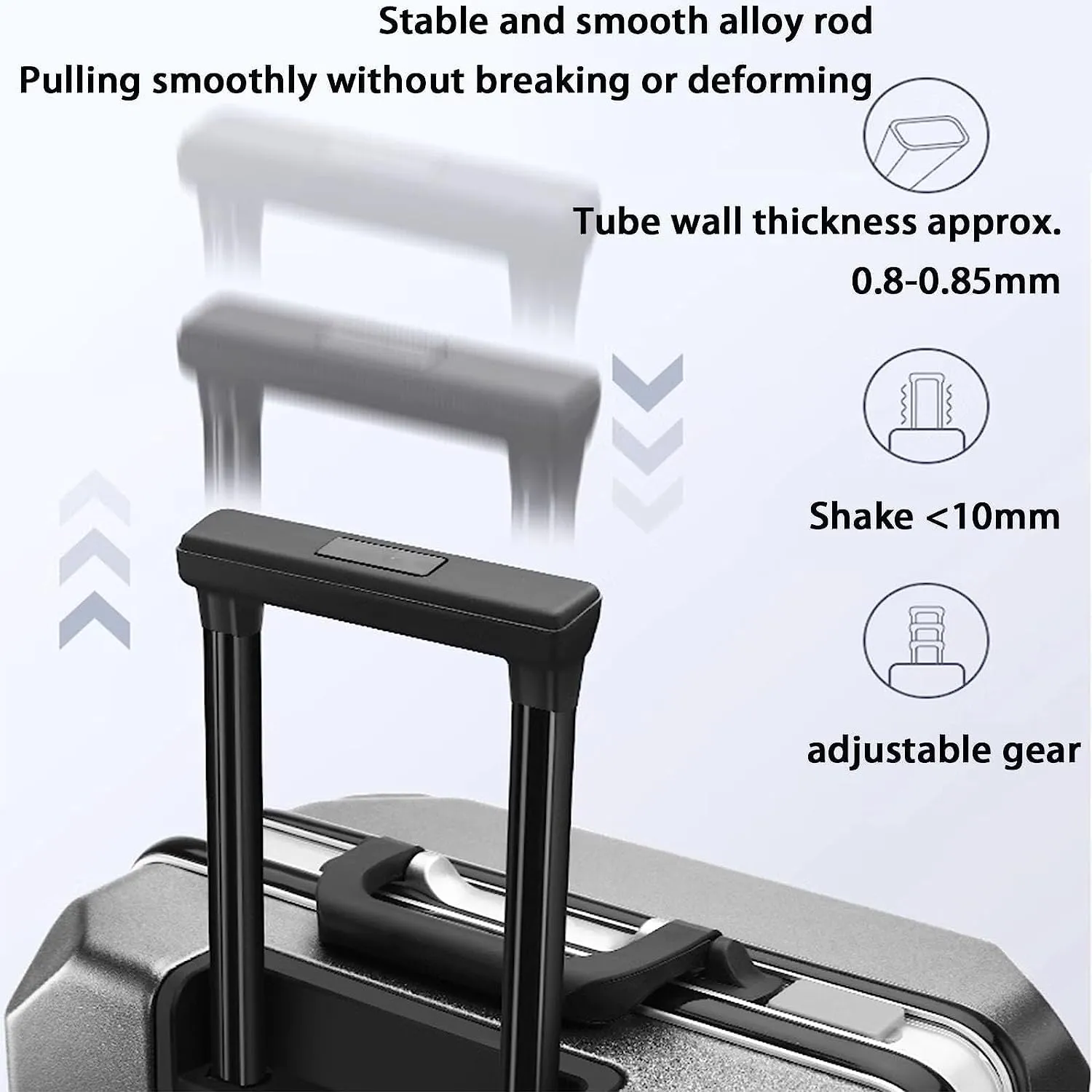 Portable Suitcase Suitcases with Spinner Wheels Carry On Luggage Dual USB Charging Ports Aluminum Frame Suitcase Large Capacity Luggage (Light Blue 20 in)