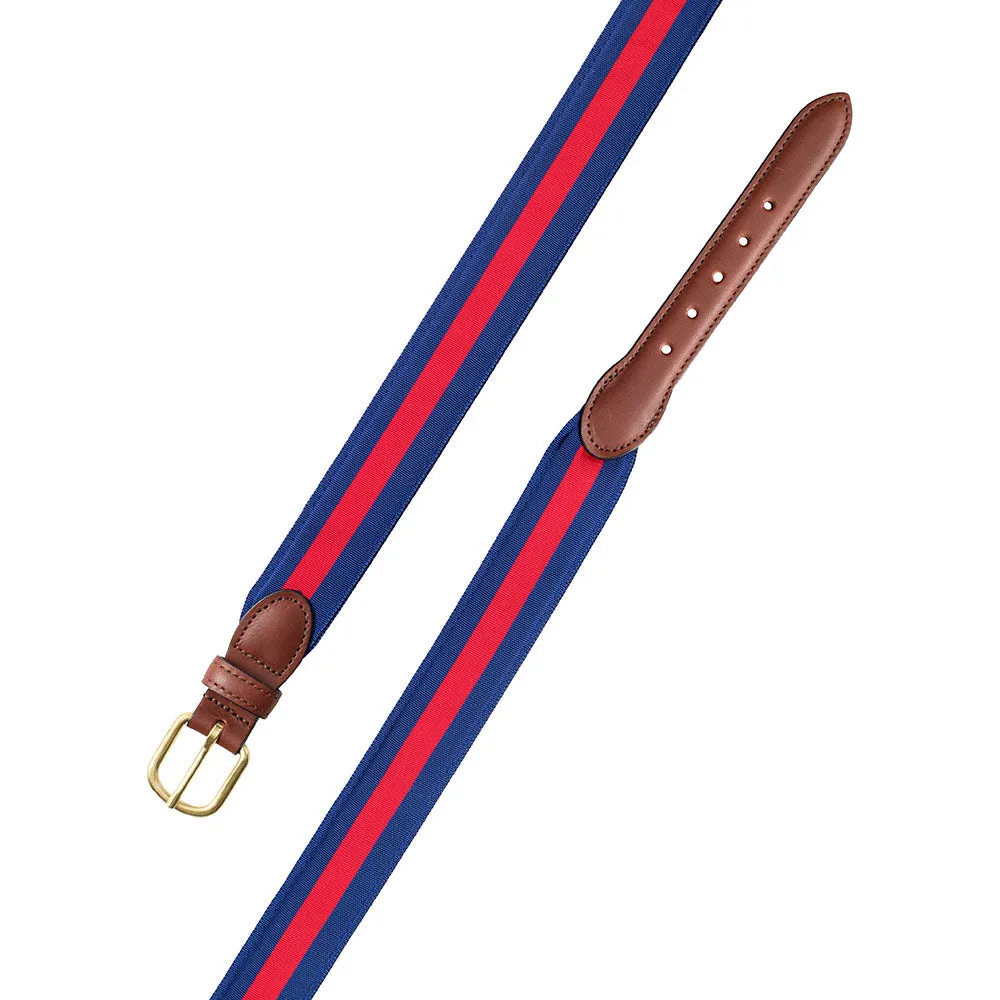 Red on Navy Grosgrain Ribbon Children's Belt