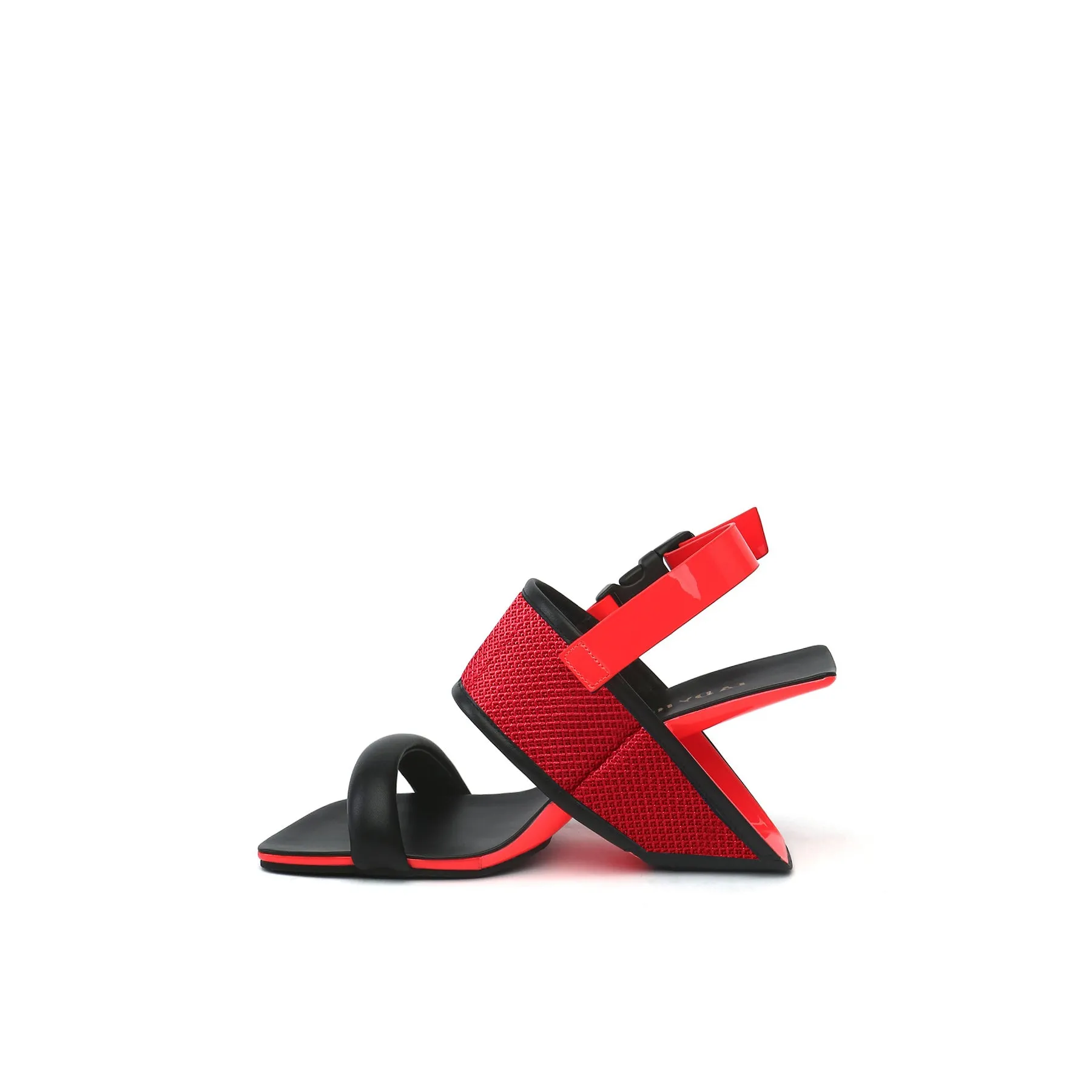 Square Toe Wide Strap Slingback Sandals