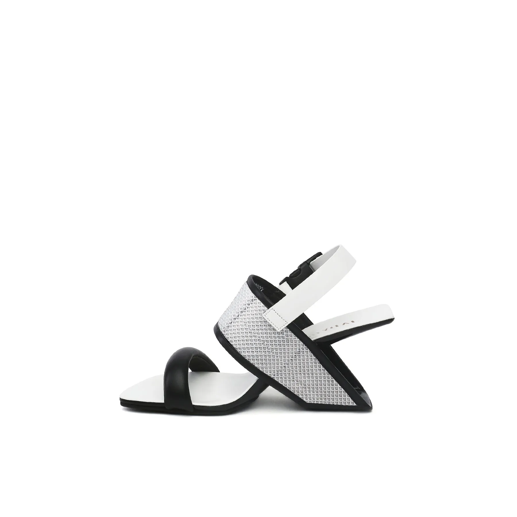 Square Toe Wide Strap Slingback Sandals