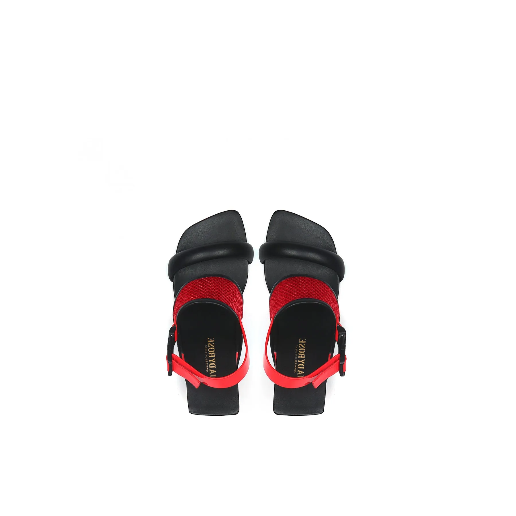 Square Toe Wide Strap Slingback Sandals