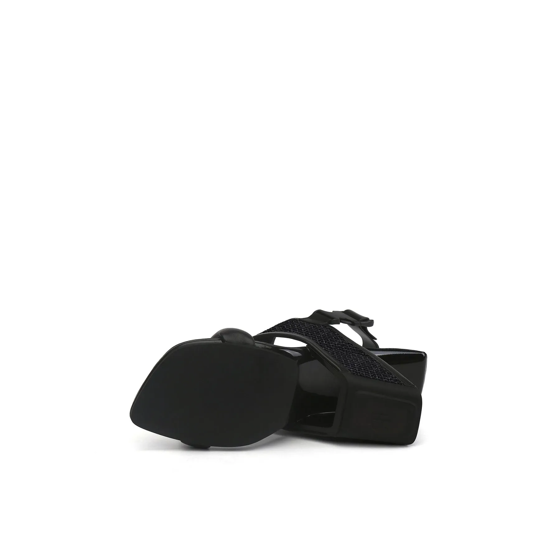 Square Toe Wide Strap Slingback Sandals