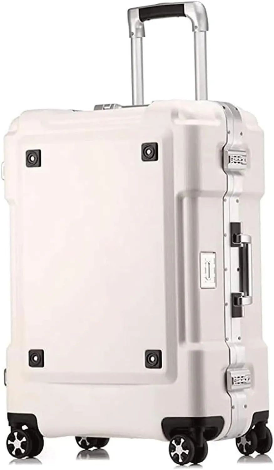 Suitcase Expandable Suitcases Thick Double-Wheel Luggage Large-Capacity Hard Shell Suitcases with Wheels Lightweight Carry On Luggage Travel Gear(White,24in)
