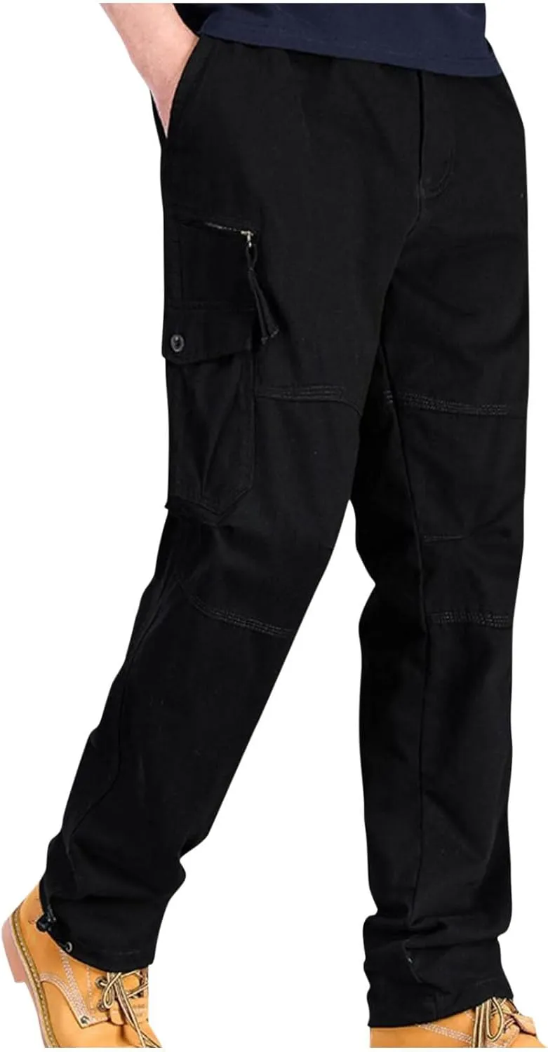 Tactical Pants Mens Lightweight Hiking Pants Water Resistant Military Pant Outdoor Work Cargo Pants Multi-Pocket