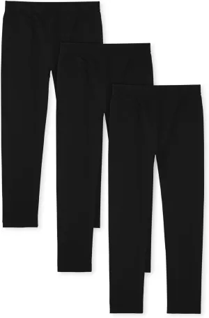 The Children's Place Girls' Fleece Lined Leggings 3 Pack