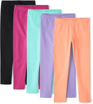 The Children's Place Girls' Printed Leggings 5 Pack