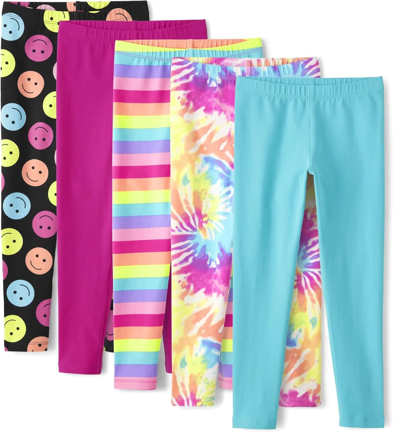 The Children's Place Girls' Printed Leggings 5 Pack