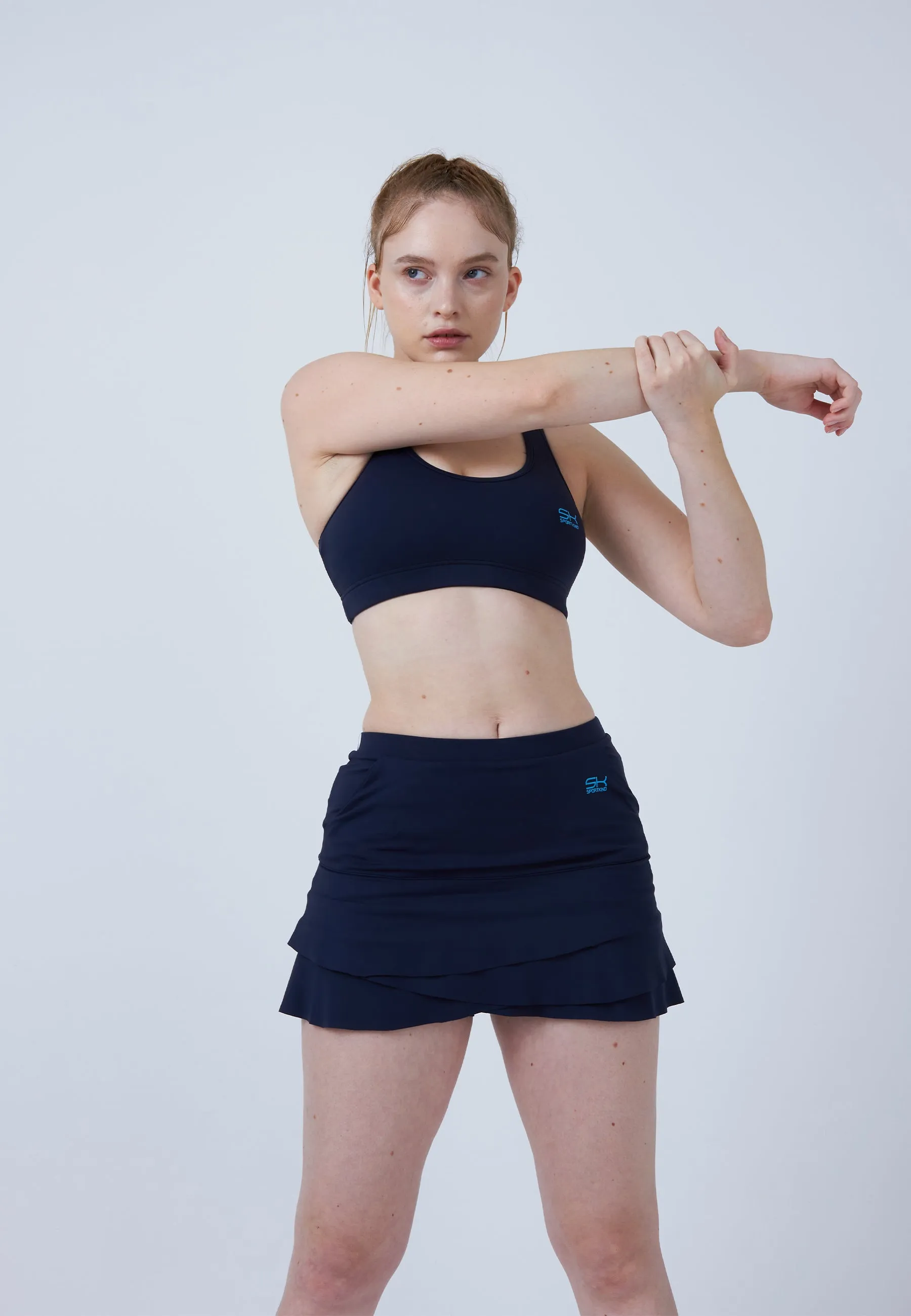 Tulip Tennis Skort with pockets, blue navy