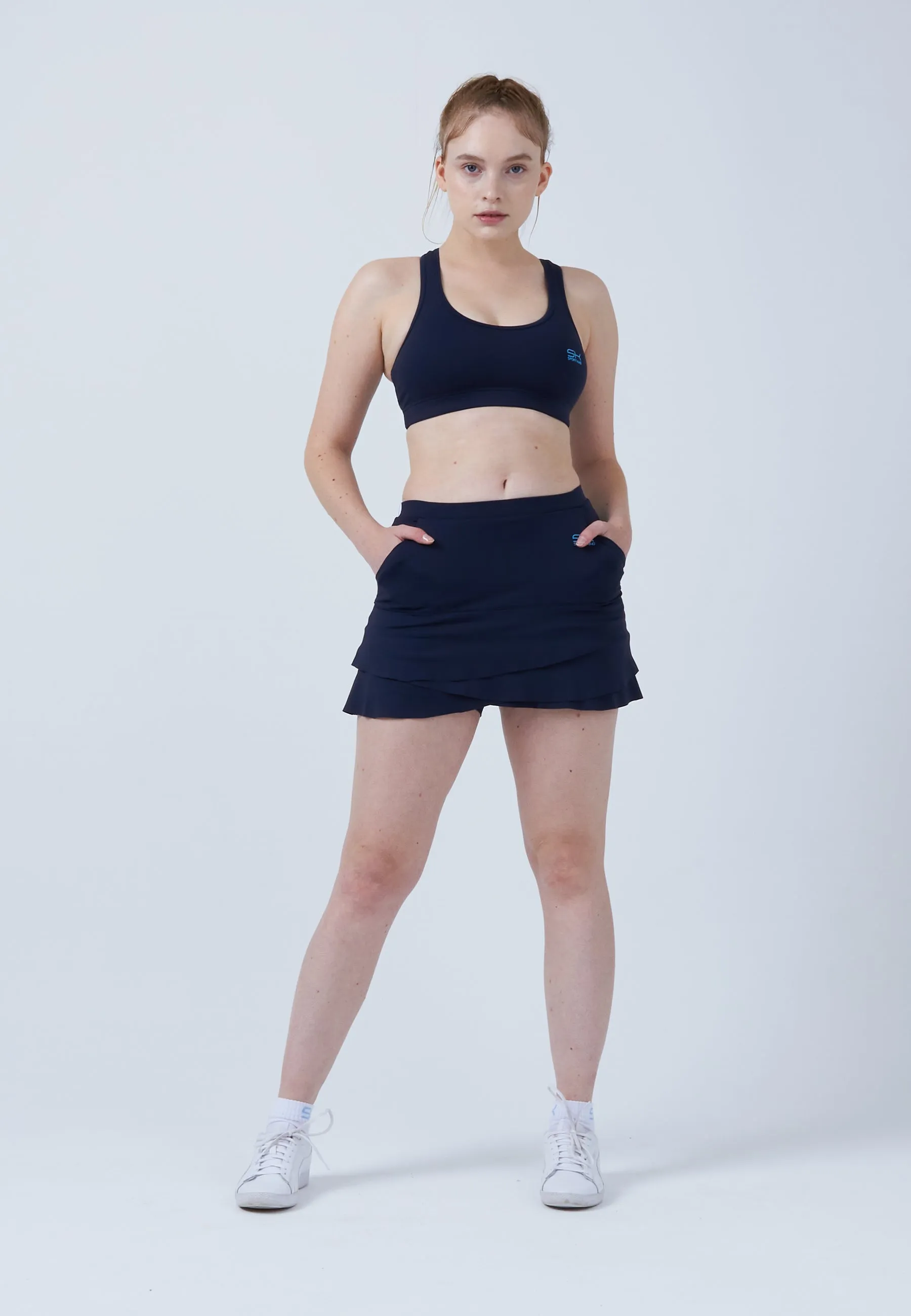 Tulip Tennis Skort with pockets, blue navy