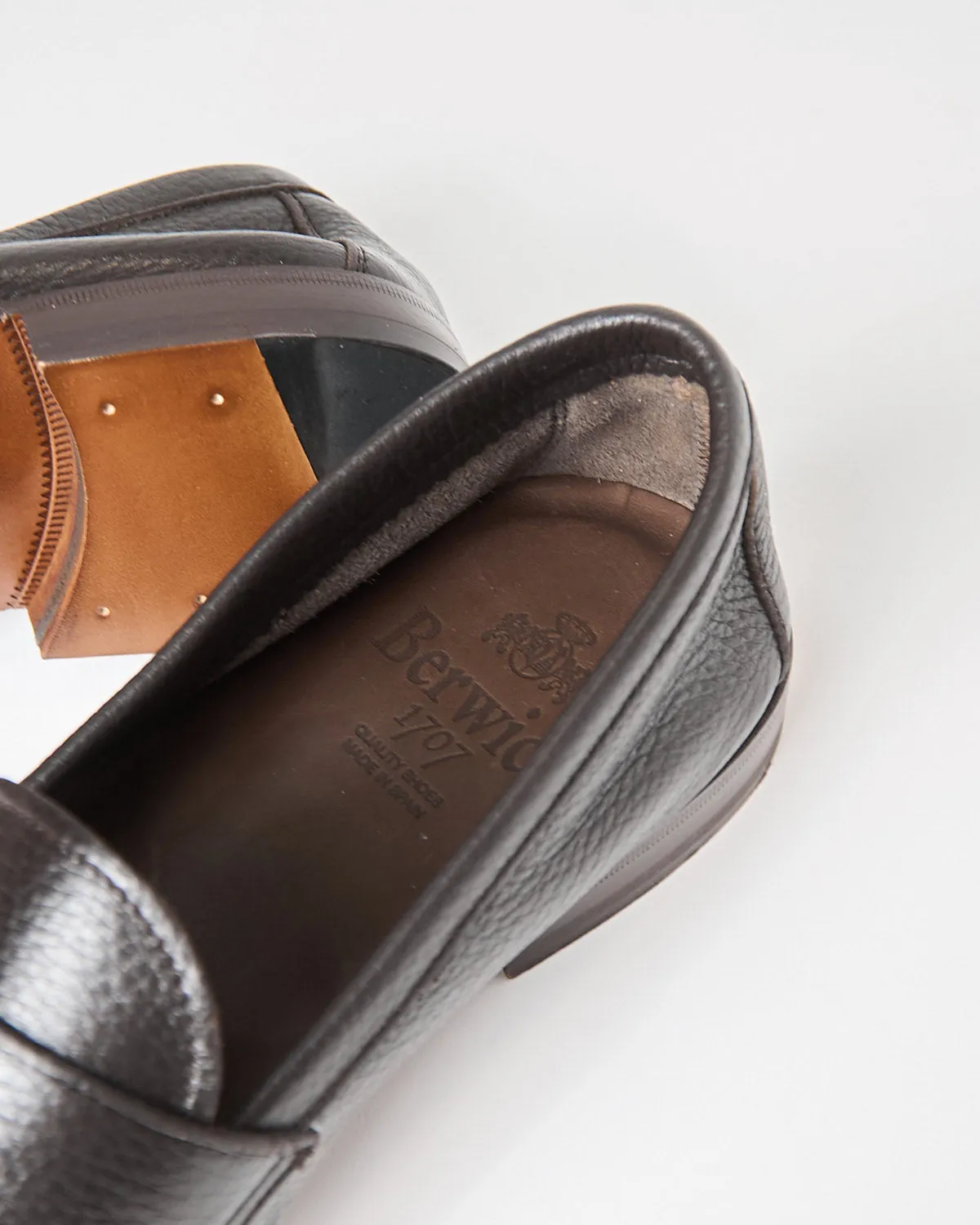 Unlined Pebbled Leather Flex Loafers