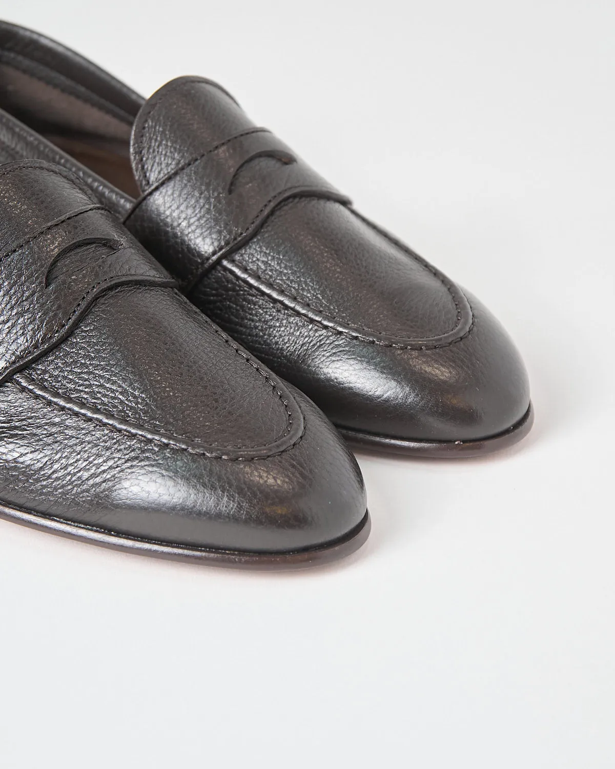 Unlined Pebbled Leather Flex Loafers