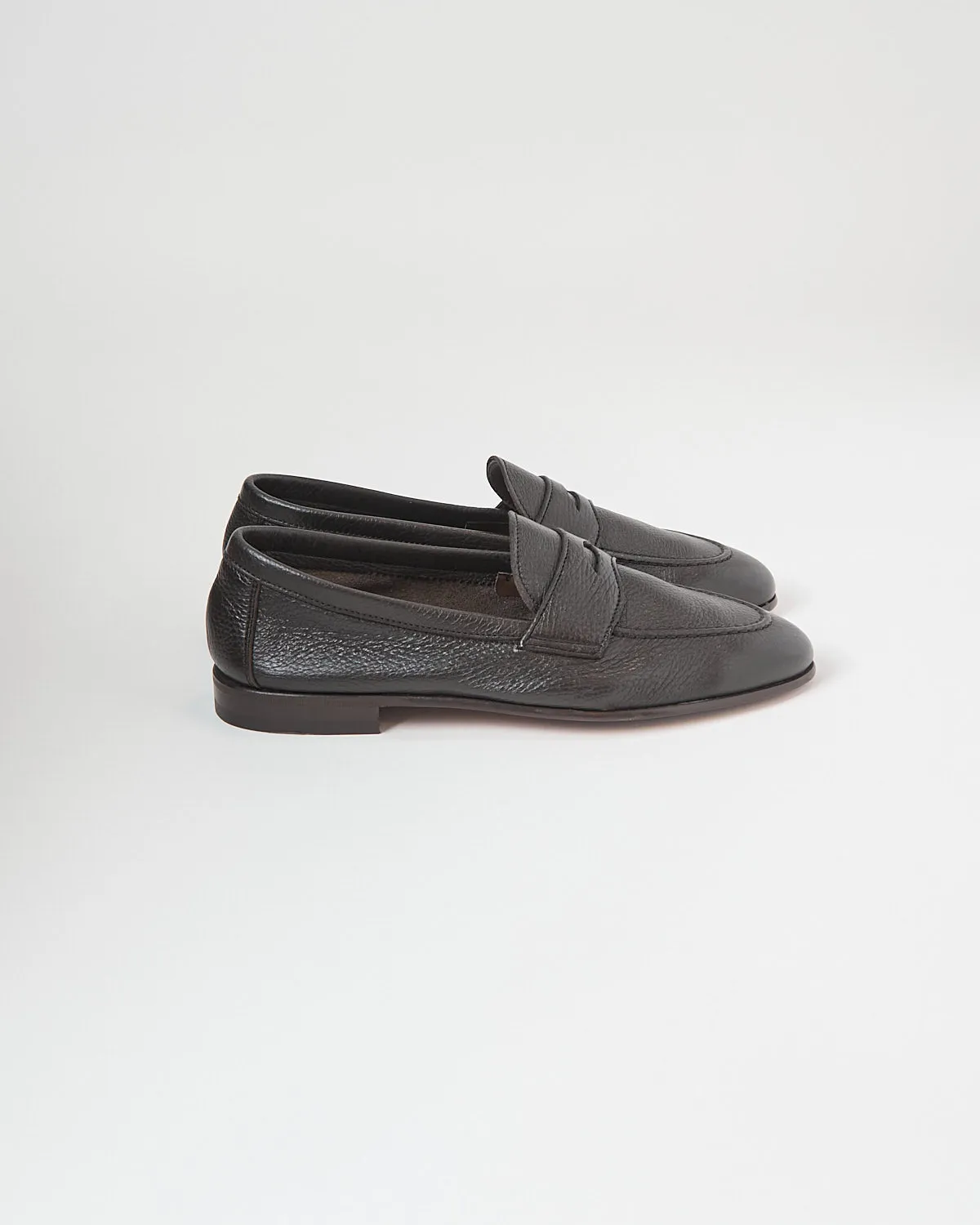 Unlined Pebbled Leather Flex Loafers