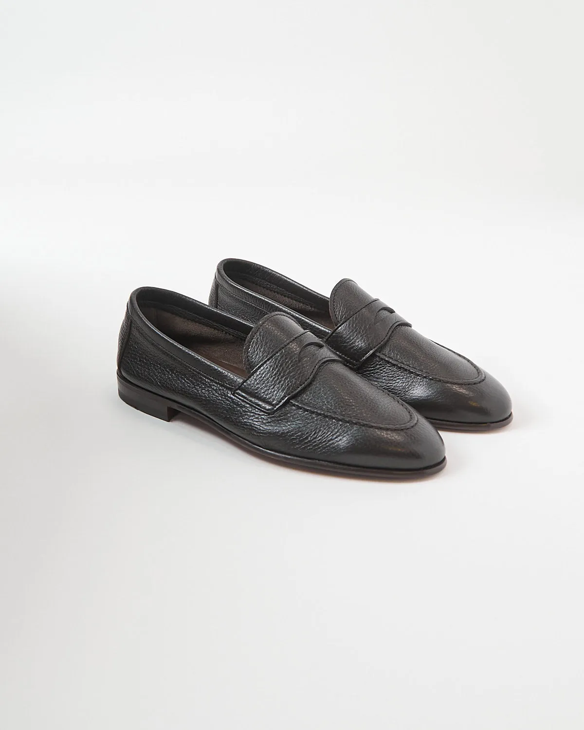 Unlined Pebbled Leather Flex Loafers
