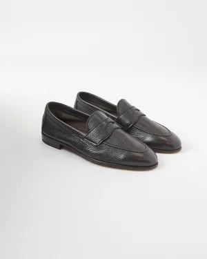 Unlined Pebbled Leather Flex Loafers